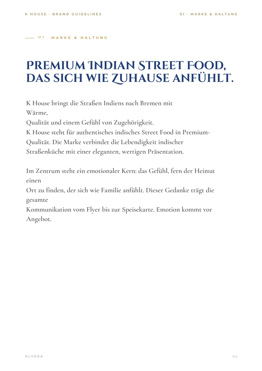K House · Streets of India, Markenhandbuch Seite 3